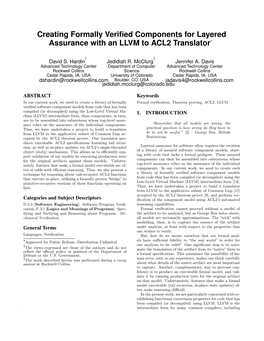 Creating Formally Verified Components for Layered