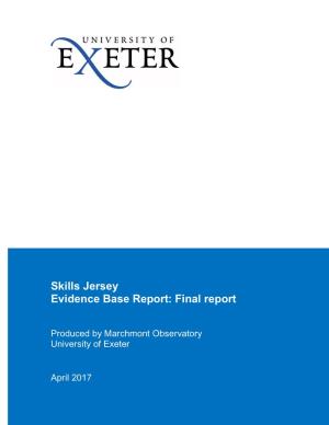 Jersey Skills Strategy Evidence Report
