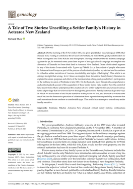 Unsettling a Settler Family's History in Aotearoa New Zealand