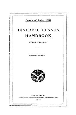 District Census Handbook, 57-Almora, Uttar Pradesh