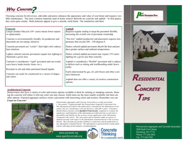 Residential Concrete Tips