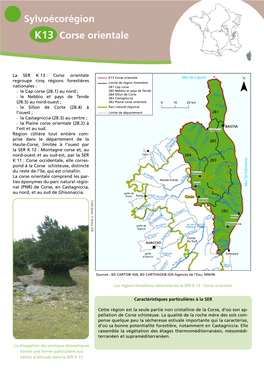 Sylvoécorégion K13 Corse Orientale