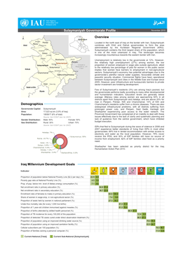 Sulaymaniyah Governorate Profile November 2010