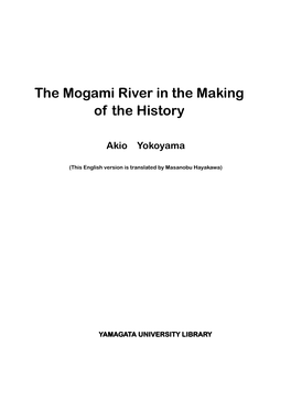 The Mogami River in the Making of the History