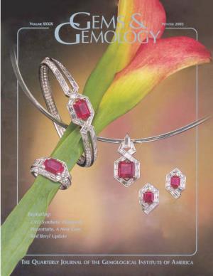 Winter 2003 Gems & Gemology
