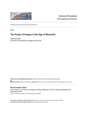 The Power of Images in the Age of Mussolini