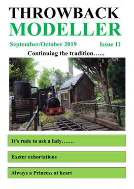 THROWBACK MODELLER September/October 2019 Issue 11 Continuing the Tradition…