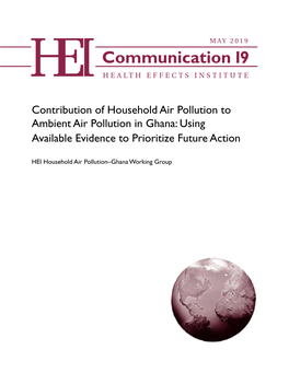 HEI Communication 19 — Contribution of Household Air