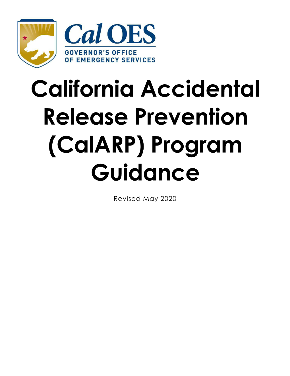 California Accidental Release Prevention (Calarp) Program Guidance