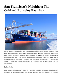 The Oakland Berkeley East Bay