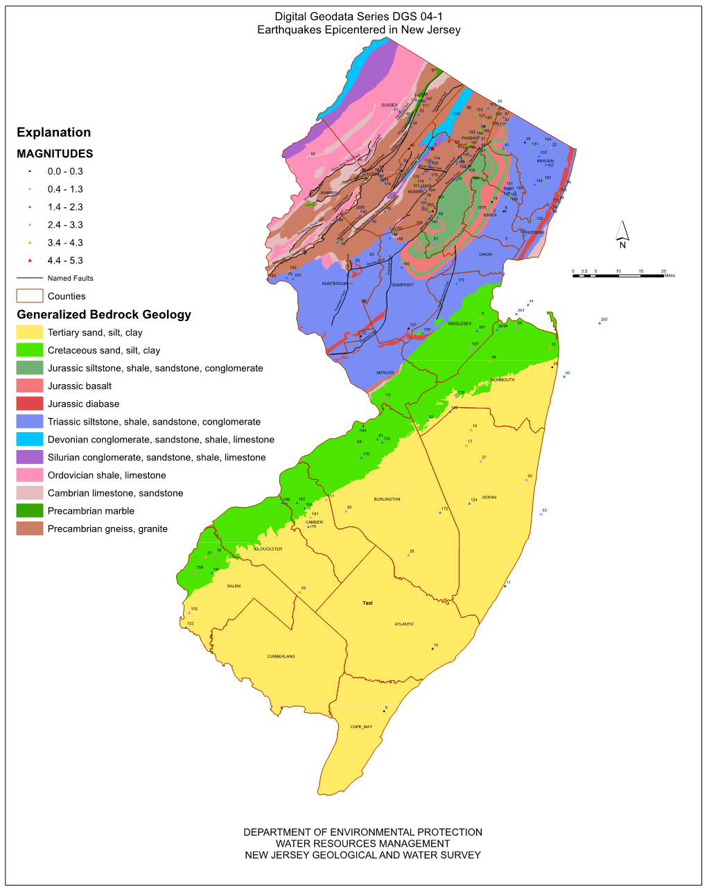 DGS 04-1, Earthquakes Epicentered in New Jersey, September 26, 2017