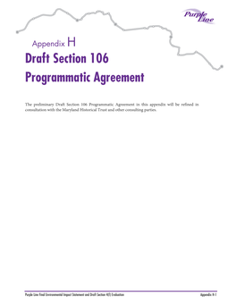 Purple Line FEIS and Draft Section 4(F)