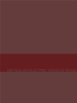 Mit Solar Electric Vehicle Team