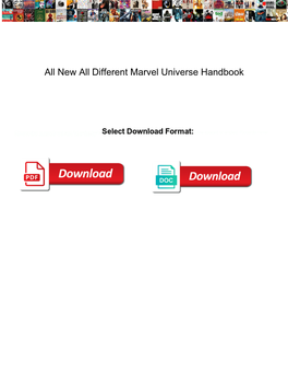 All New All Different Marvel Universe Handbook