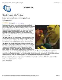 'Shrek Forever After' Review - Metromix Chicago - Print Page 10-11-30 5:45 PM
