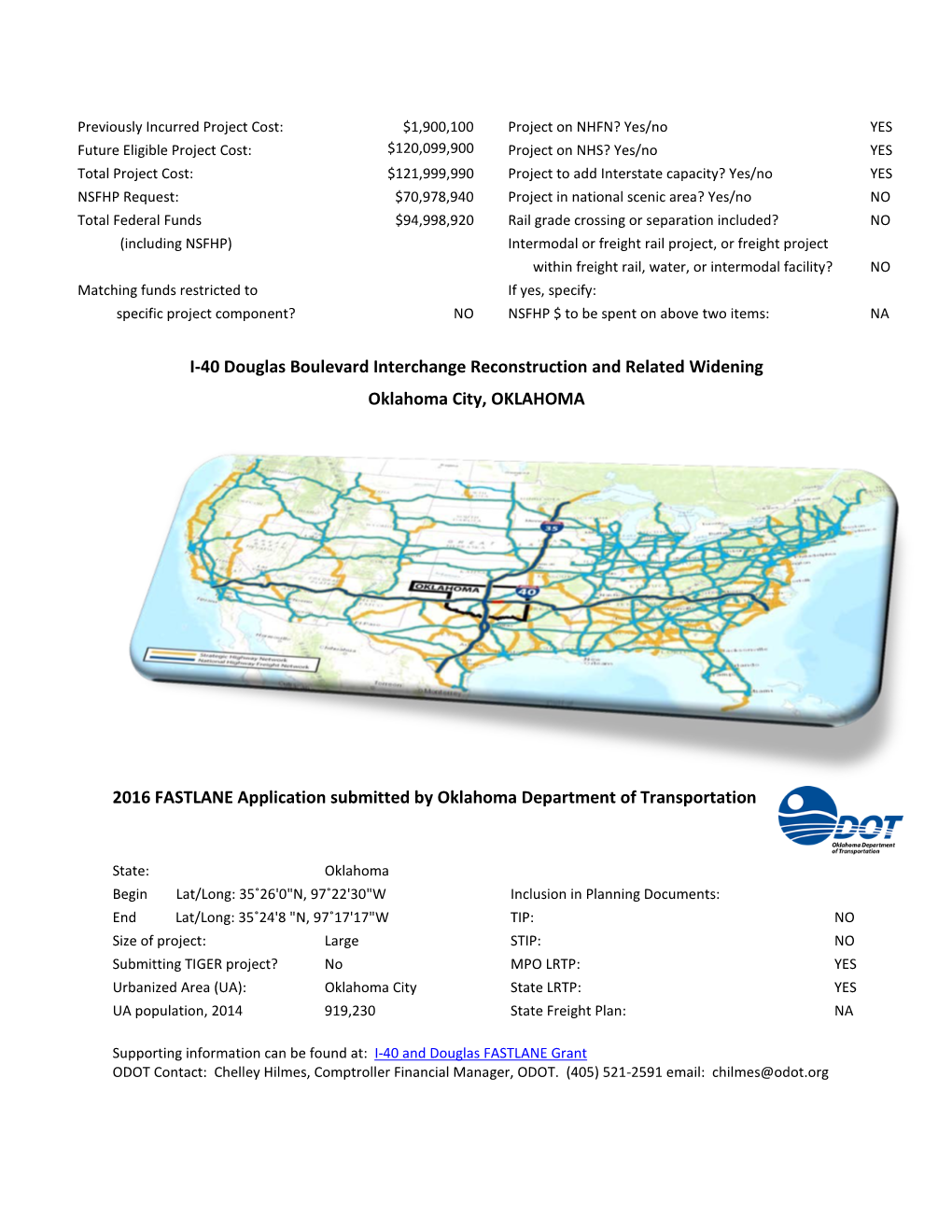 I-40 Douglas Boulevard Interchange Reconstruction and Related Widening Oklahoma City, OKLAHOMA