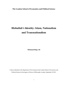 Hizbullah's Identity