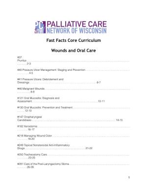 Fast Facts Core Curriculum Wounds and Oral Care