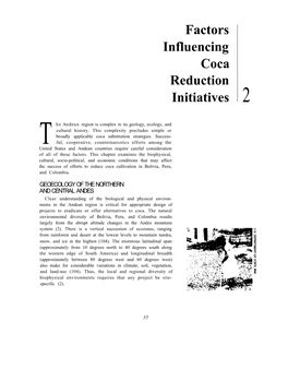 Factors Influencing Coca Reduction Initiatives 2