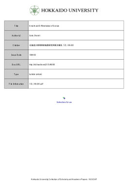 Growth and Differentiation of Gonium