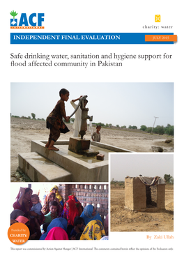 Safe Drinking Water, Sanitation and Hygiene Support for Flood Affected Community in Pakistan