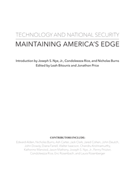 Maintaining America's Edge
