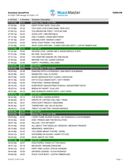 Schedule Quickprint TKRN-FM