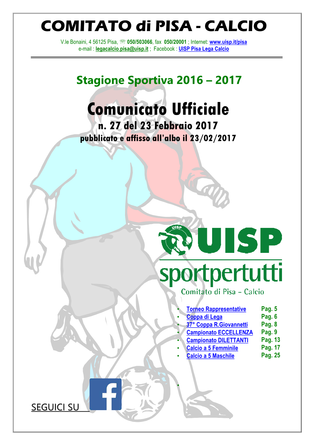 CU N°27 Stagione Sportiva 2016-2017