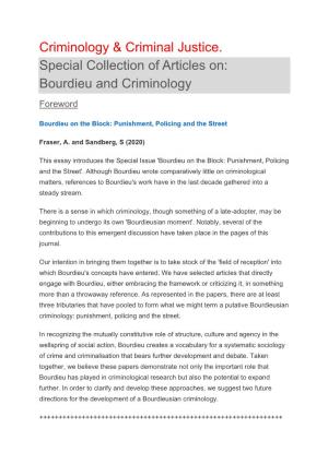 Bourdieu and Criminology Foreword