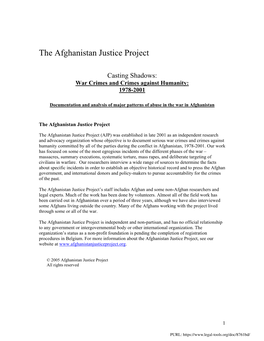 The Afghanistan Justice Project