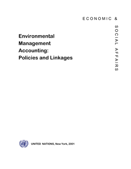 Environmental Management Accounting: Policies and Linkages