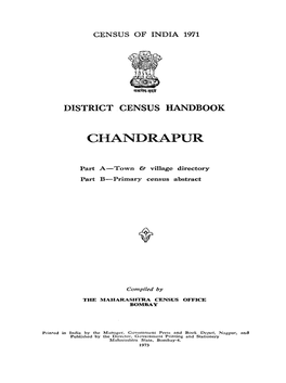 District Census Handbook, Chandrapur, Part