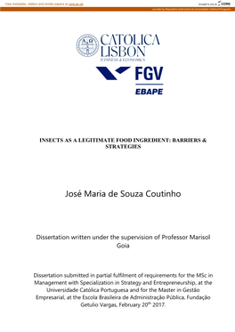 José Maria De Souza Coutinho