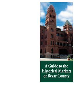 A Guide to the Historical Markers of Bexar County Index
