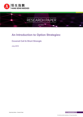 An Introduction to Option Strategies