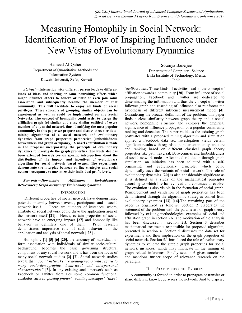 Measuring Homophily In Social Network: Identification Of Flow Of ...