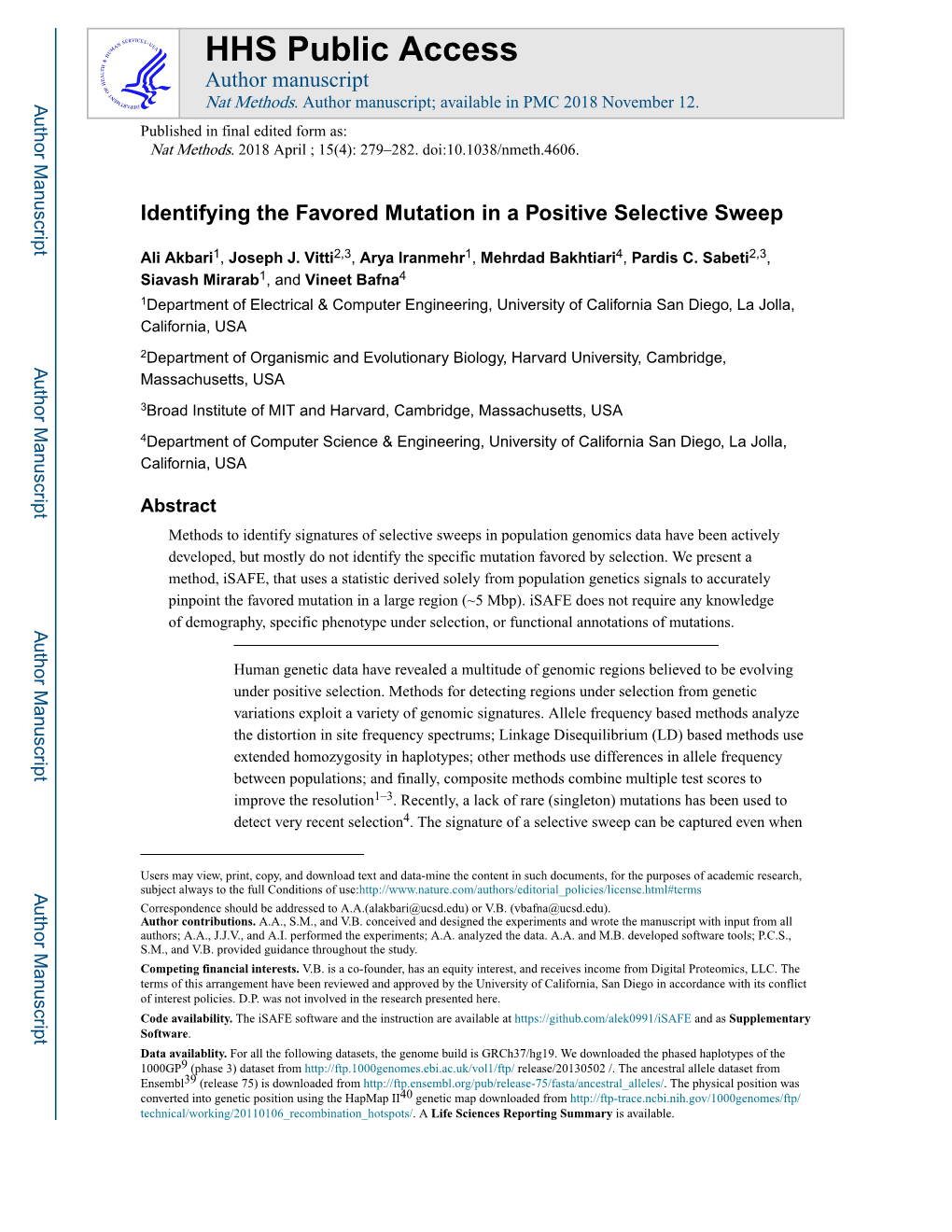 Identifying the Favored Mutation in a Positive Selective Sweep