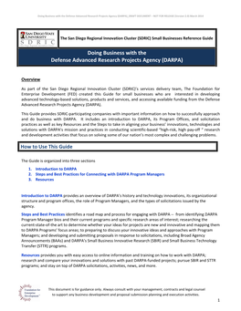 DARPA) DRAFT DOCUMENT – NOT for RELEASE (Version 2.0) March 2014