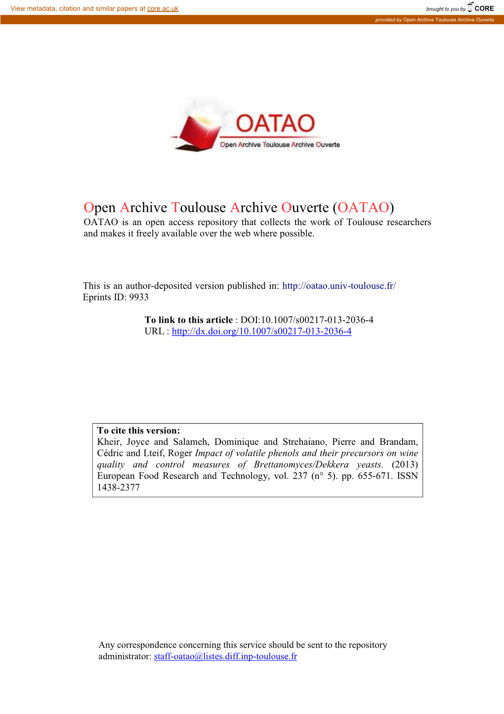 Impact of Volatile Phenols and Their Precursors on Wine Quality and Control Measures of Brettanomyces/Dekkera Yeasts