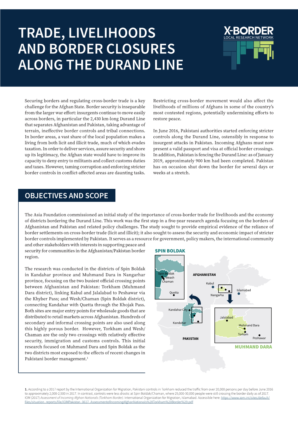 Trade, Livelihoods and Border Closures Along the Durand Line