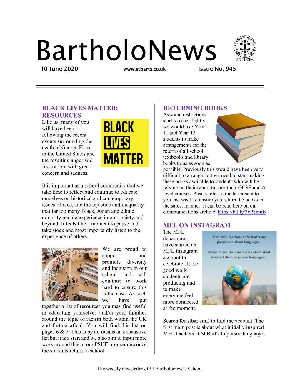 Bartholonews 10 June 2020 Issue No: 945