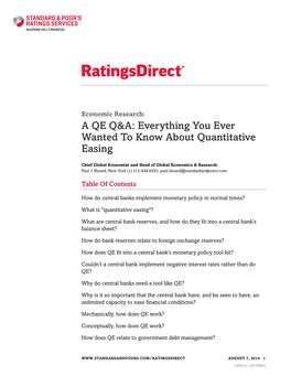Everything You Ever Wanted to Know About Quantitative Easing