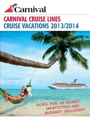 Cruise Vacations 2013/2014