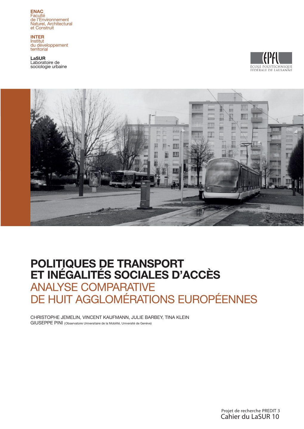 Politiques De Transport Et Inégalités Sociales D'accès