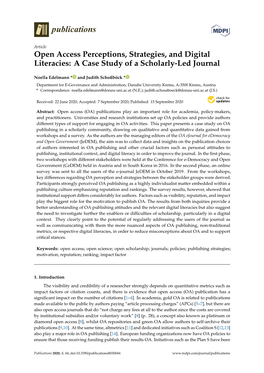 Open Access Perceptions, Strategies, and Digital Literacies: a Case Study of a Scholarly-Led Journal