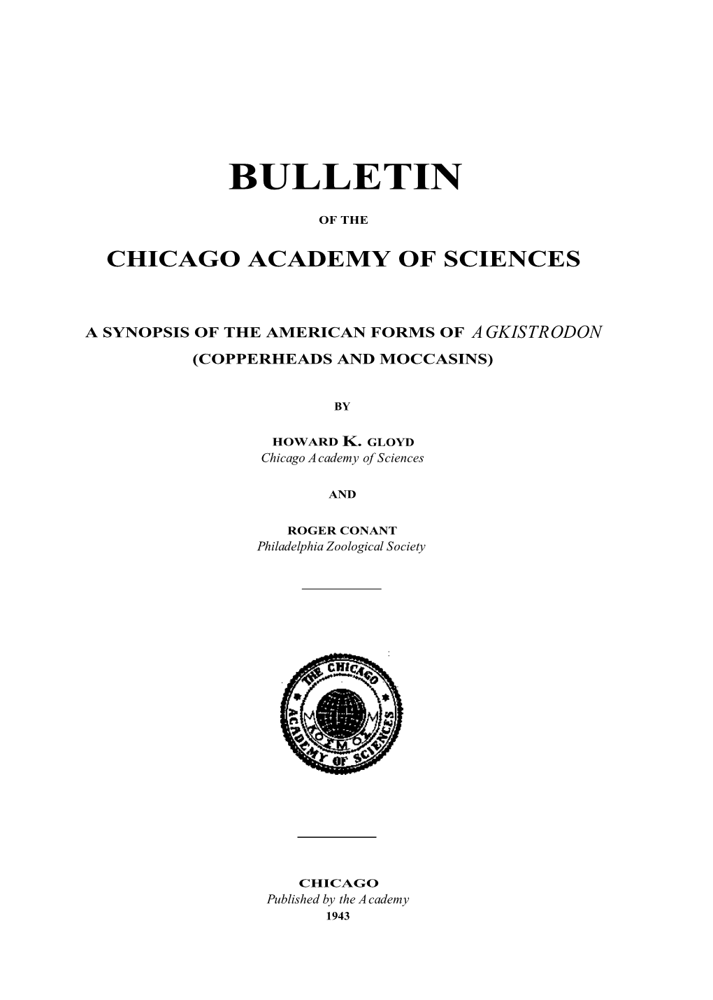 Chicago Academy of Sciences, Vol. 7, No. 2