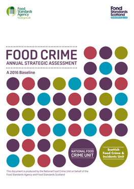 Food Crime Annual Strategic Assessment