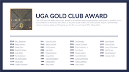 UGA Gold Club Award