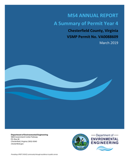 MS4 ANNUAL REPORT a Summary of Permit Year 4