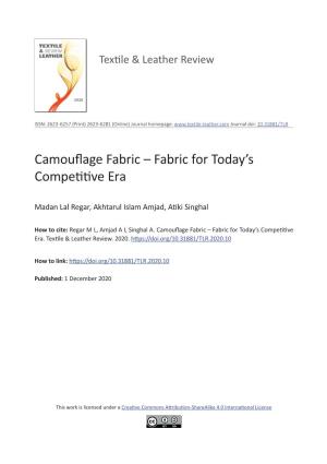 Camouflage Fabric – Fabric for Today's Competitive
